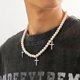thumbnail image 4 of Hiphop Cross Pendant Necklace Simple Choker Pearl Chain Collar Neck Chain Fashion Clavicle Chain Necklace Party Jewelry, 4 of 4