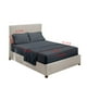 thumbnail image 2 of Juego de ropa de cama para el hogar Sábana de cama Funda de colchón Funda de almohada Juego de ropa de cama de poliéster de color sólido, Gris oscuro, Completo, 4pcs / set Eigraketly HA6267-13B, 2 of 7