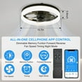 Surnie 15.7'' Black Finish Modern Style Dimmable LED Flush Mount Indoor Bladeless Ceiling Fan