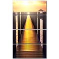 thumbnail image 2 of Pont de Mer avec Réflexion du Coucher de Soleil - Impression sur Toile, 2 of 3