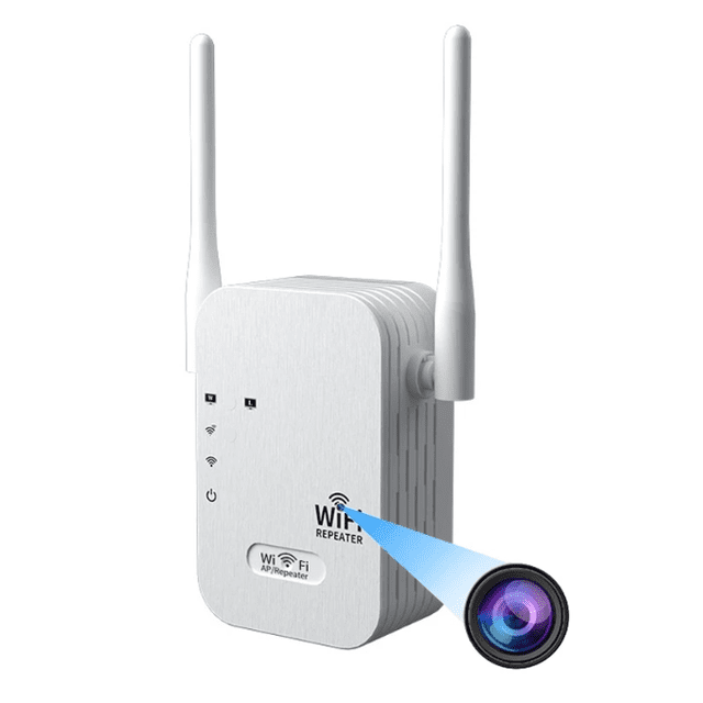 Mini Camara Espia Wifi Oculta Repetidor De Señal Wi-fi FULLHD 1080p inalambrica max 32gb de seguridad vigilancia lente sony video en vivo detector de movimiento usa app Color Blanco Gogo Electronics