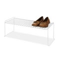 thumbnail image 3 of Whitmor 1-Tier Wire Grid Stacking Shelf Large White Metal Space-Saving Shoe Rack 6-Pair Capacity, 3 of 6