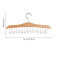 thumbnail image 2 of ULTNICE Multi Hook Hanger Natural Wood Color Space Saving Clothes Organizer 1 PCS, 2 of 8