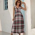 thumbnail image 5 of Clan Stewart Dress Tartan Plaid Pattern Tartan Dress Summer Street Style Bohemia Long Dresses Female Sleeveless Printed Maxi Dress, 5 of 9