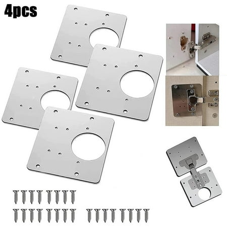 

10XHinge Repair Plate Rust Resistant Steel Furniture Cupboard Repair Mount Tool