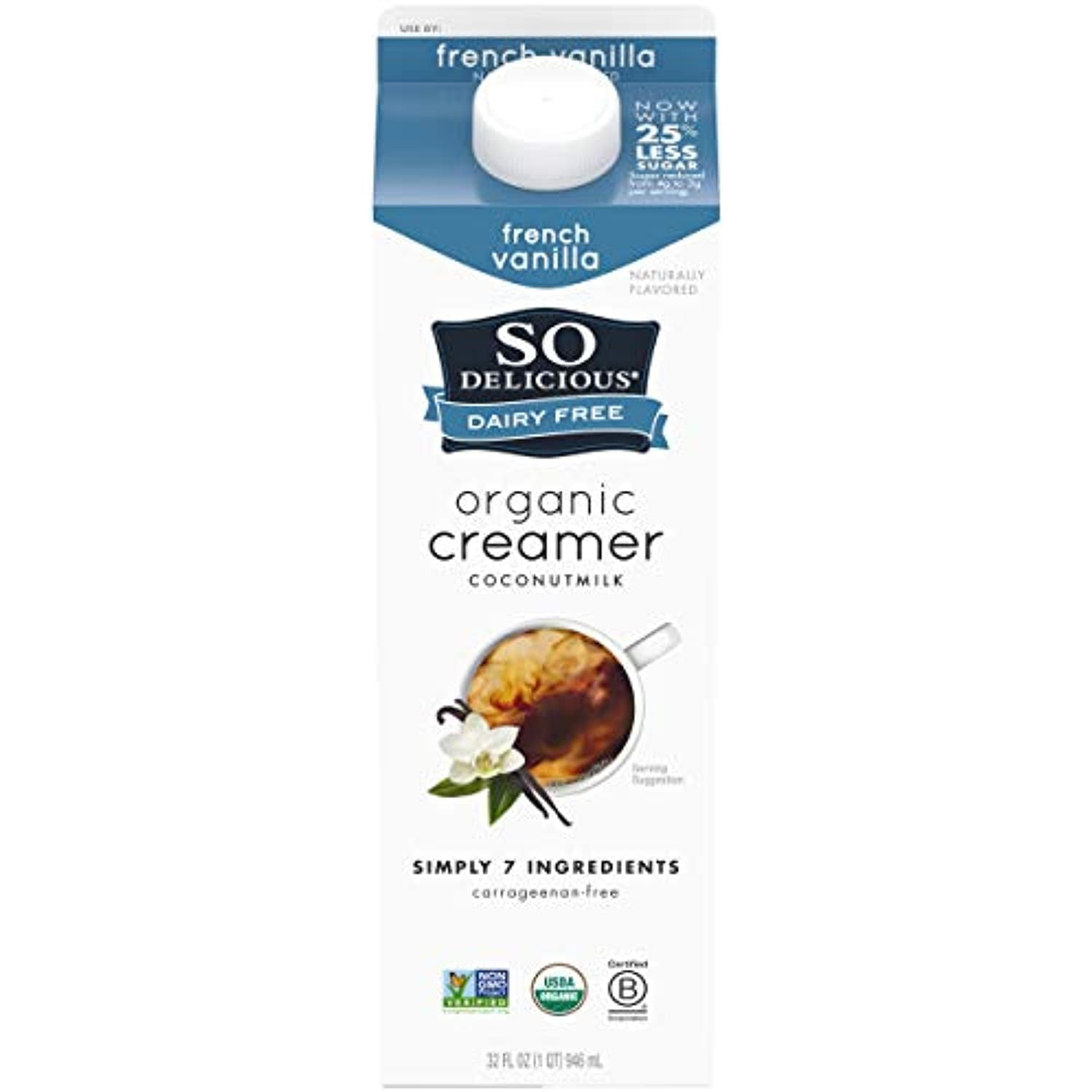 .com: Silk Soy Creamer, Vanilla, Pint, 16 oz Dairy-Free, Vegan