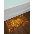 thumbnail image 2 of Celtic Bath Mat, Circular Round Celtic Motif with Spiral Turning Lines in Contrast Colors Victorian, Non-Slip Plush Mat Bathroom Kitchen Laundry Room Decor, 29.5 X 17.5 Inches, Red Yellow, Ambesonne, 2 of 2