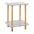 thumbnail image 1 of Mesa Centro Minimalista Madera Lateral Doble Repisa 40cm Lab.G, Blanco, 1 of 5