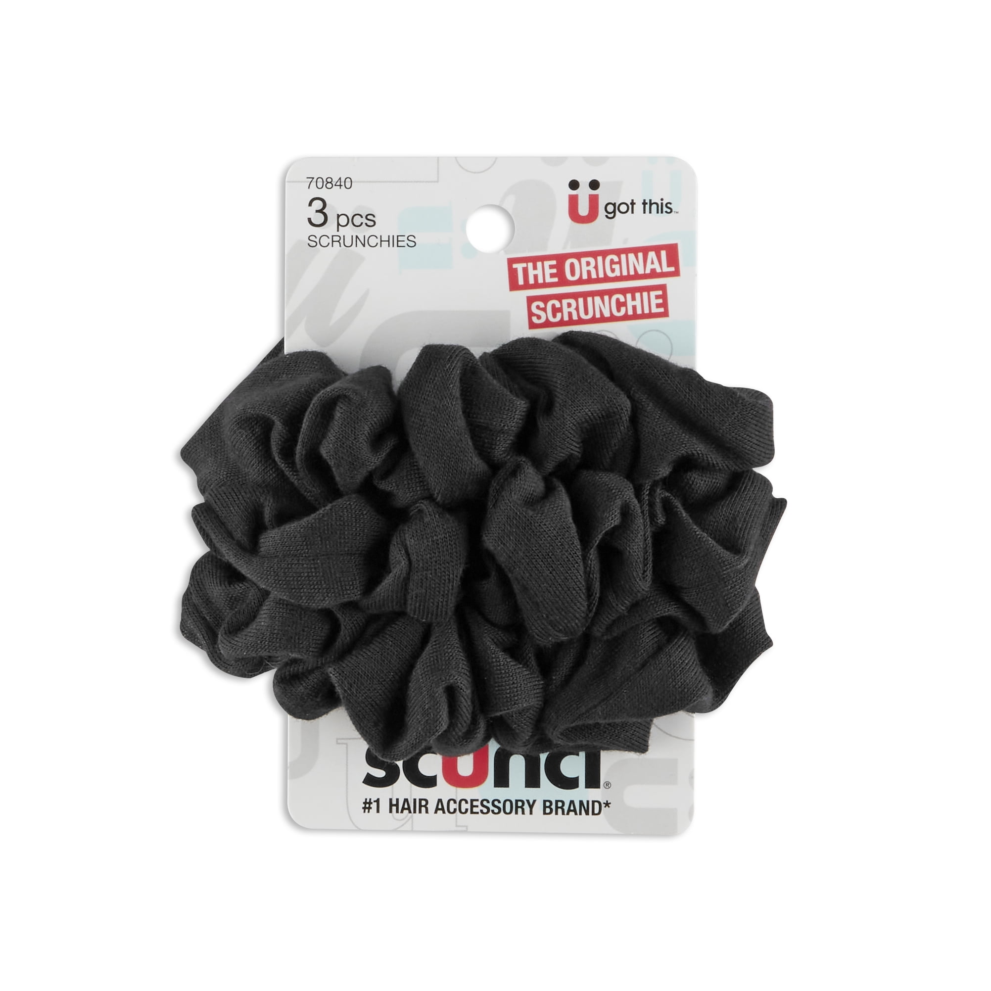Scunci 3CT Black Scrunchies
