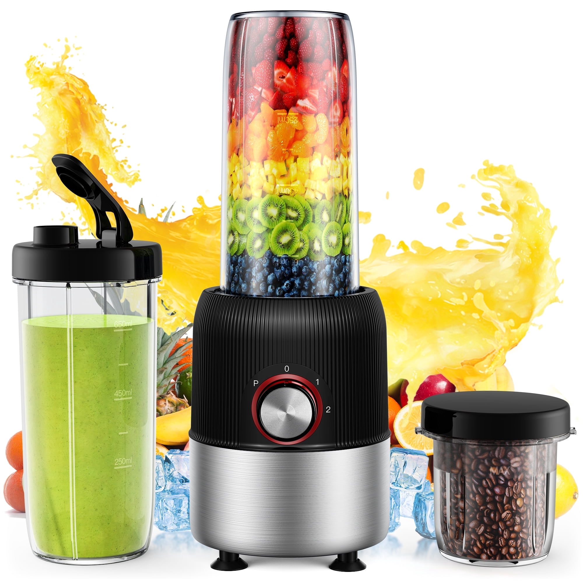 Suodoka 2-in-1 Personal Blender with 22oz Bottle, 500W