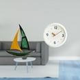 thumbnail image 2 of Dualoai Iron Sailboat Sculpture Tabletop Ornament Modern Wall Clock Wall Hanging Clock Round No Ticking Quiet Large Numerals Decorative Feng Shui Decor Collection Figurine for Table Centerpiece, 2 of 8