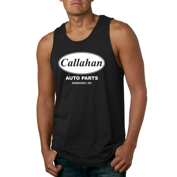 Wild Bobby, Callahan Auto Parts Sandusky Ohio Retro 90s Funny Tommy Boy, Pop Culture, Men Graphic Tank Top, Black, Small