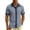 Gray, variant on JPVDPA Mens Short Sleeve Casual Button Down Shirts Cotton Linen Untucked Dress Shirt Stylish Summer Tops Army Green S