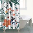 thumbnail image 4 of Pioneer Flower Floral Print Pattern Shower Curtain 84"x72" ,Bathroom Decorative Shower Curtains Set with 12 Hooks,Modern Waterproof Washable Shower Curtain, 4 of 6