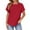 Red, variant on Dealovy Womens T-Shirts Summer Tops Casual Short Sleeve Shirts Crew Neck Loose Fitted Solid Plain Tees