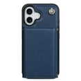 thumbnail image 6 of Wallet Case for iPhone 16 Crossbody with Card Holder Shoulder Strap, Magnetic Flip Folio Purse Case Kickstand PU Leather Shockproof Protective Cover for iPhone 16, Blue, 6 of 9