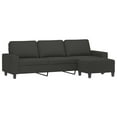 thumbnail image 3 of vidaXL Couch Modern Accent Upholstered Chair with Footstool Microfiber Fabric, 3 of 6