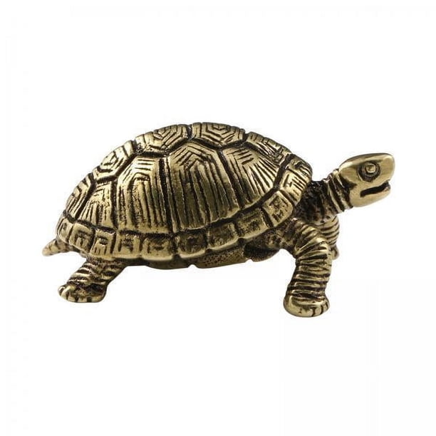 Estatua de tortuga,Estatua de tortuga en miniatura Estatuilla de tortuga,Estatuilla decorativa de bronce de tortuga Estatua de tortuga,Escultura de escritorio de oficina en casa adorno