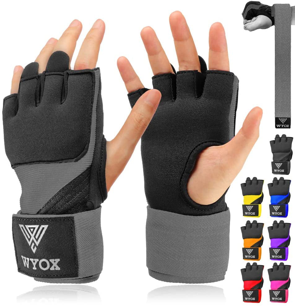 Boom Pro Boxing Inner Gloves Hand Wraps Padded MMA Punch Bag Straps Martial Arts 