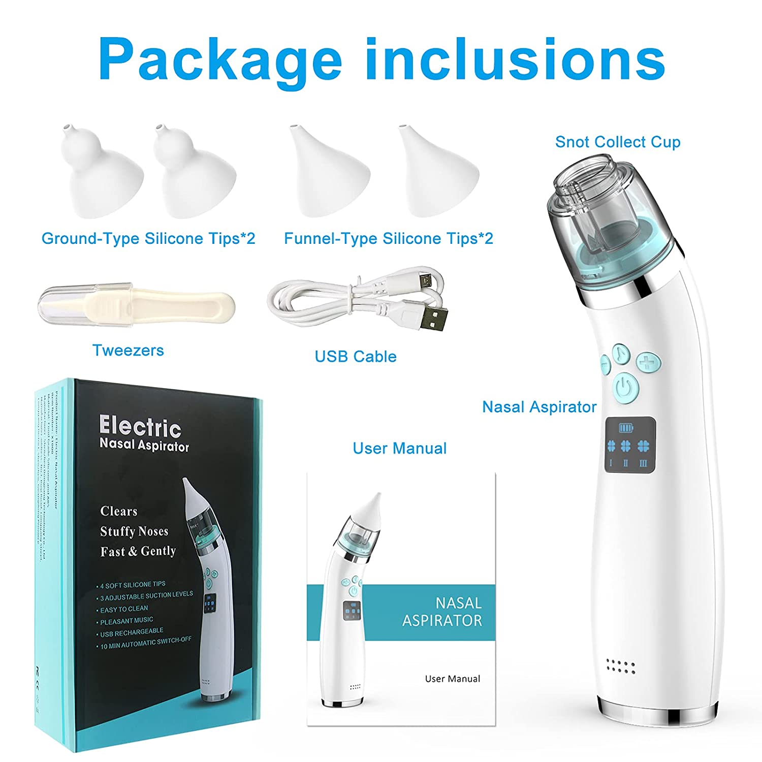 TiokMc Automatic Baby Nasal Aspirator with Music photo 4