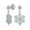 Silver, variant on Womens Winter Holiday CZ Snowflake Dangle Chandelier Earrings in Sterling Silver
