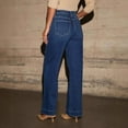 thumbnail image 5 of LYMAYTER Women Flare Jeans Skinny Microflared Denim Pants for S-2XL Fashion High Waisted Female Flare Jeans with Pockets, 5 of 8