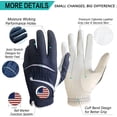 thumbnail image 2 of FINGER TEN Golf Gloves Men Right Handed Golfer 2 Pack Left Hand with Ball Marker Leather Premium Weathersof Grip Soft Mens Golf Glove, 2 of 7