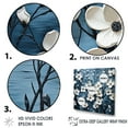 thumbnail image 3 of Designart "Monochrome Dogwood Petal Whispers II" Dogwood Floater Framed Canvas Prints, 3 of 5
