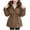 Coffee, variant on Wancir Women's Winter Thickened Hooded Cotton Coat Windproof Warm Fleece Jacket