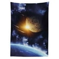 thumbnail image 3 of Ambesonne Space Tablecloth Rectangular Table Cover, Earth Landscape, 60"x84", Blue Yellow, 3 of 4
