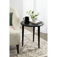 thumbnail image 3 of Kate and Laurel Tavares Modern Wooden Round Side Table, 18 x 18 x 20, Black, Solid Wood Accent End Table with Textured Top and Faceted Edge for Use as Indoor Plant Stand or Living Room Decor Piece, 3 of 10
