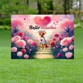 thumbnail image 2 of Hello Valentine’s Day Vizsla Flower Crown Romantic Pink Floral Yard Sign Vizslas Dog Lover Gifts Idea Outdoor Home Lawn Garden Porch Decor - 00031, 2 of 5