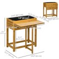 thumbnail image 3 of Outsunny Jardinière Surélevée en Bois avec Table d'Appoint Pliante, 3 of 9