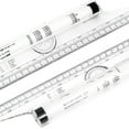 thumbnail image 4 of 2 Pieces Plastic Measuring Rolling Ruler, Parallel Rolling Ruler, Drawing Roller Ruler, Multifunctional Drawing Design Ruler, 4 of 6