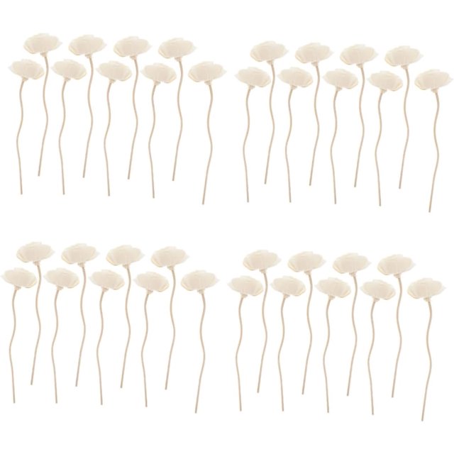 VOSAREA 4sets Flower Diffusers Perfume Oil Diffuser Flowers Wedding Aromatherapy Sticks Room Aroma Sticks