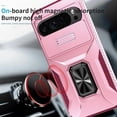 thumbnail image 6 of KOMI for Google Pixel 9 Pro XL Case with Tempered Glass Screen Protector and Camera Lens Cover,Rotated Ring Stable Kickstand,Heavy Duty Shockproof Protective Phone Cover Pink, 6 of 7