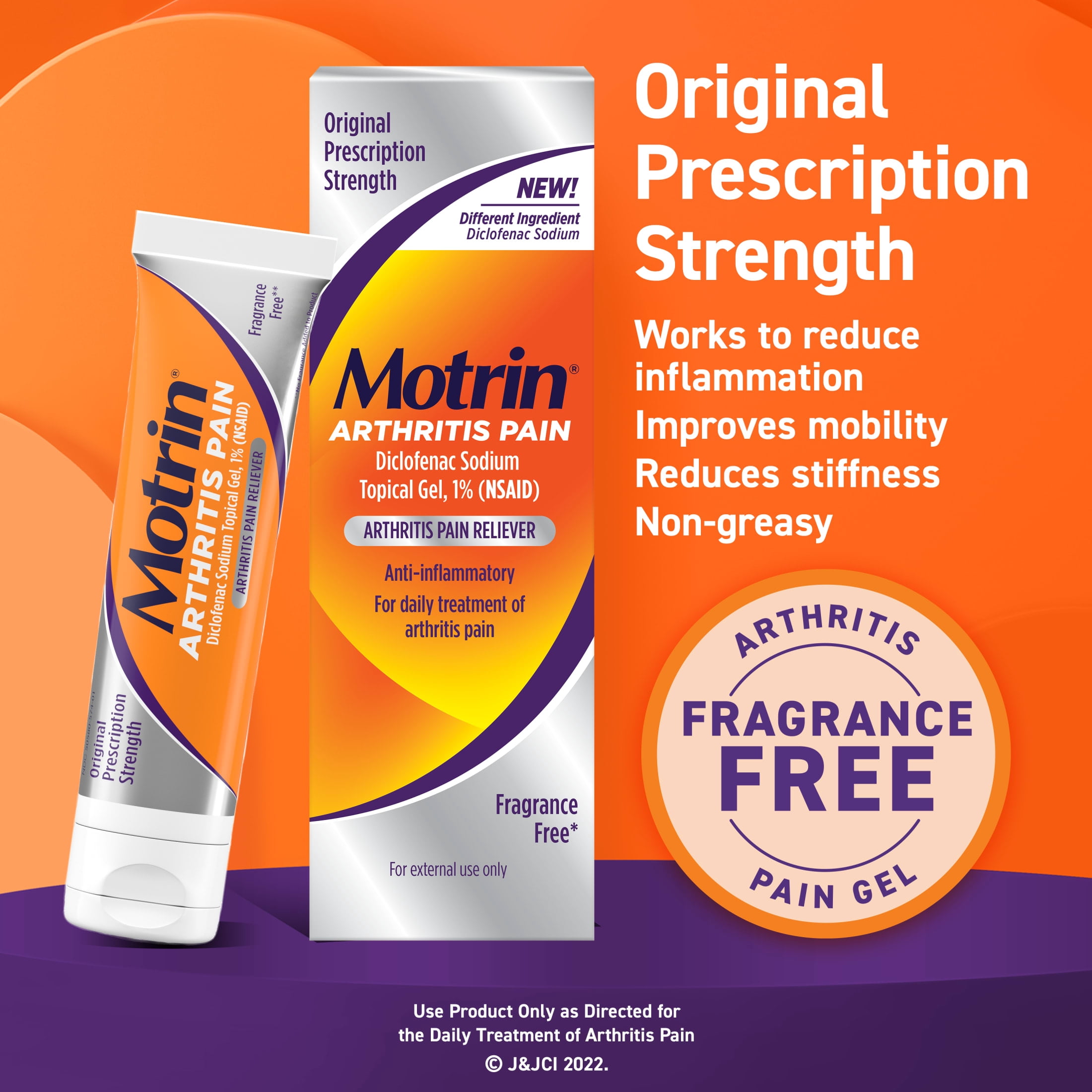 Motrin Arthritis Pain Relief Diclofenac Sodium Topical Gel 1%, 3.53 oz