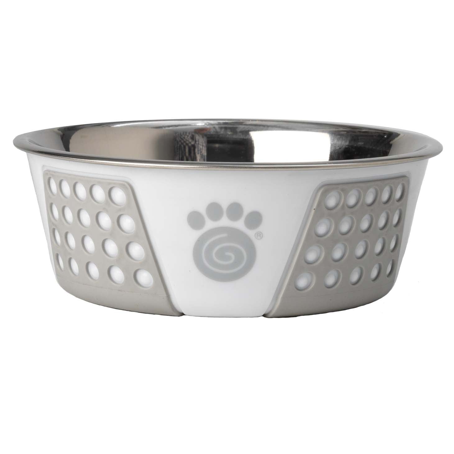 PetRageous 16020 Kona Stainless-Steel Non-Slip Dishwasher Safe Bowl 6.5-Cup 8.5-Inch Diameter 2.75-Inch Tall for Large and Extra Large Dogs and Cats Charcoal Gray 