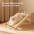 thumbnail image 2 of 2-in-1 Wooden Cat Scratching Board with Sisal Pad, Flipable Cat Bed with Massager Roller & Teaser Ball, 15 °   Inclined Cat Scratcher for Indoor Cats, Replaceable & Washable Cat Scratcher Furniture, 2 of 11