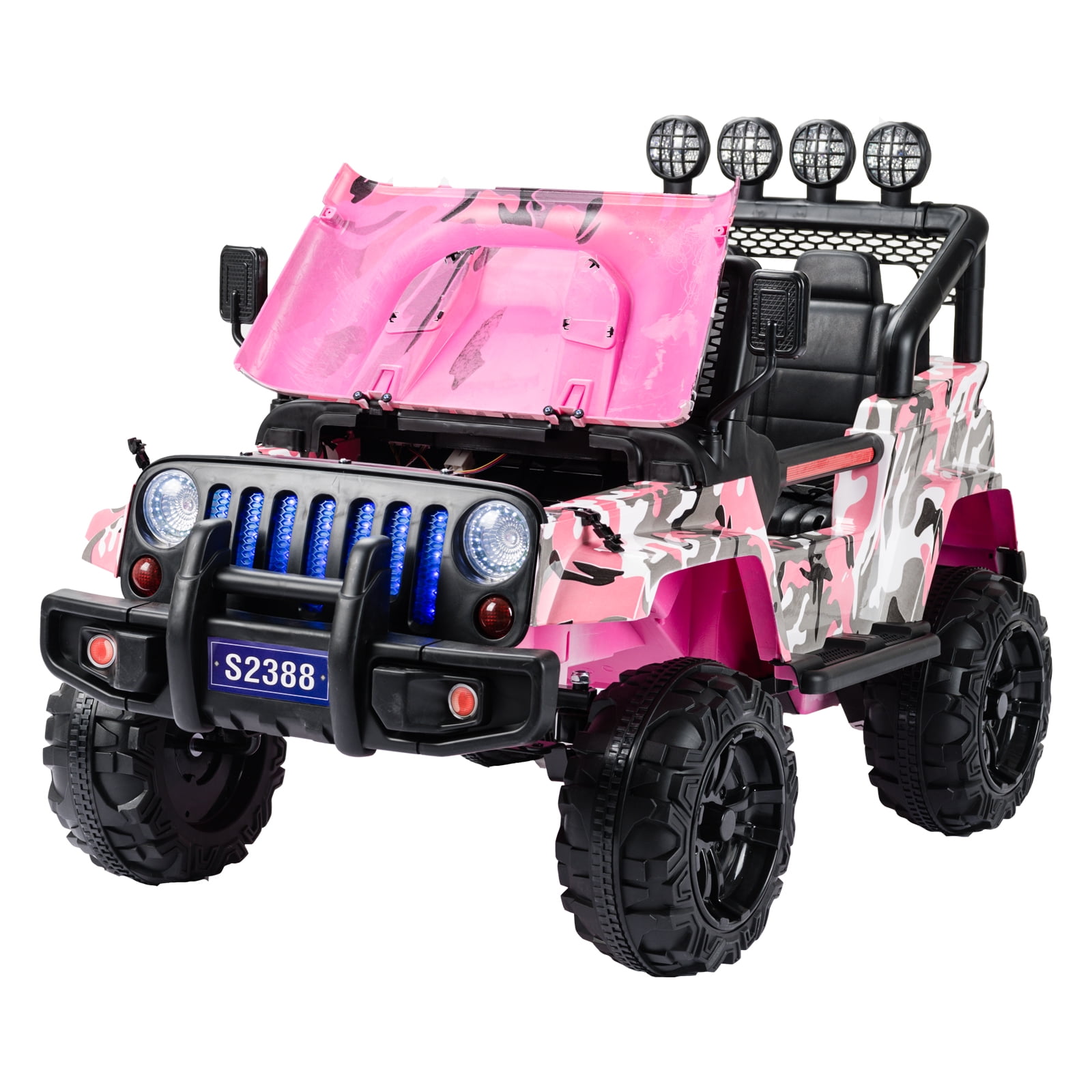 uenjoy kids ride on cars 12v electric with remote control 2 speed pink