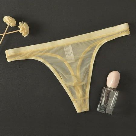 

Men S Sexy Breathable Underwear T-Back G-String Briefs See Through Lingerie
