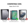 thumbnail image 2 of Paquete Mica de Hidrogel y Funda para Galaxy Tab A9 8.7 Agarradera Roja, 2 of 9