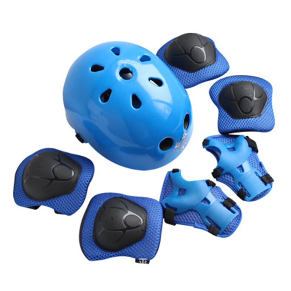 Details about   7 Pcs Kid Child Roller Skating Bike Helmet Knee Wrist Guard Elbow Pad Set for 