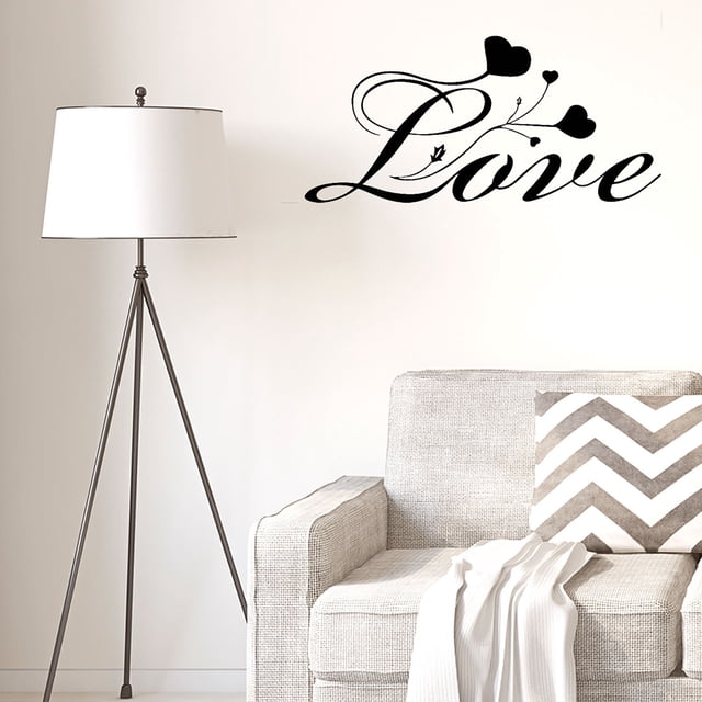 Adhesivos de pared removibles y autoadhesivos con patrón de amor de Unique Bargains para decoración del hogar en pasillos y dormitorios