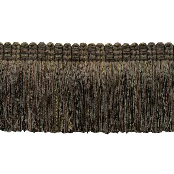 3" (7.5cm) Veranda Collection Vintage Brush Fringe Trim # 0300VB,, Umber Brown #VNT27 (Dark Brown) Sold By The Yard (36"/3 ft/0.9m)