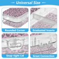thumbnail image 4 of Plastic Pencil Box Large Capacity Pencil Boxes Clear Boxes with Snap-Tight Lid Stylish Office Supplies Storage Organizer Box Pink Glitter Cheetah Print, 4 of 7