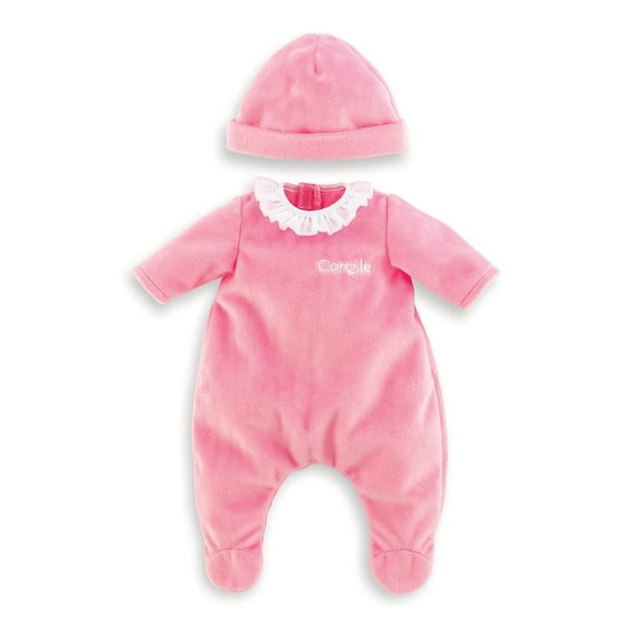 Corolle 14” Baby Doll Outfit - Pink Pajamas - Mon Grand Poupon Outfits and Accessories fit 14" Dolls, for kids ages 2 years and up