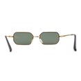 thumbnail image 2 of Luxury Rimless Metal Engraving Frame Thin Rectangle Sunglasses Gold Green, 2 of 5