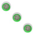thumbnail image 3 of Inteprter Despertador para niños LED digital Luz nocturna colorida Recordatorio de tiempo con visualización de temperatura de fecha, verde Verde 3piezas, 3 of 6