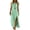 Light Green, variant on Women's Halter Backless Maxi Dress - Sleeveless High Side Slit Flowy Long Dress, Boho Beach Party Casual Summer Gown Yellow M